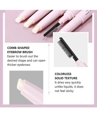 LSxia Double-headed Eye Brow Wax Pen - 2 in 1 Clear Gel Pencil with Comb, Waterproof Brow Styling for 3D Eyebrows makeup - Buy Online on SooperMarket.com