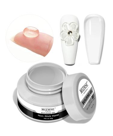 MIZHSE 30g Clear Builder Nail Gel For Nails Non-stick-hand Builder Gel Solid Nail Sculpture Gel Extension Strengthening Nail Decoration UV/LED Quick Extension BZSYCJ001-30g