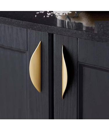 Cupboard Handles Copper Knobs Gold Half Moon Handles Pull Knobs Cupboard Door Handles Pulls Furniture Replace Handles with Screws Drawer Pulls Zinc Alloy Wardrobe Handles 4 Piece 85mm(3.34in) ((Colo 85mm(3.34in) Gold - Buy Online on SooperMarket.com
