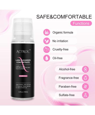 Eyelash Cleanser Concentrate Bubble Gum 100ml Professional Lash Extensions Shampoo Natural Foaming Cleanser DIY Paraben & Sulfate Free Non-lrritating Wash for Extensions Lashes with Salon Home Care-Makes 60ml Bottles Eyelash Shampoo Bubble Gum 1 count (Pa - Buy Online on SooperMarket.com