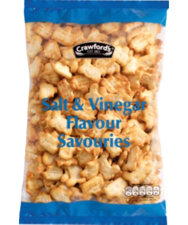 CRAWFORD'S SALT & VINEGAR FLAVOUR SAVOURIES 200G - 8 PACK