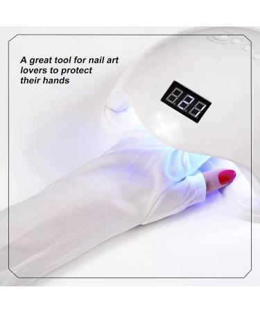 UV Gloves for Gel Nails - Anti-UV Fingerless Nail Gloves | Protect Your Hands from Sunscreen and UV Lamps - Buy Online on SooperMarket.com
