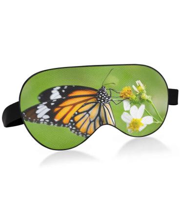 Haskirky Light Blocking Eye Mask Breathable and Adjustable Adult Men and Women Travel on Business Trips Yoga Meditation Light Smooth Comfortable Eye Mask Office Deep Sleep Goodies Tiger Butterfly