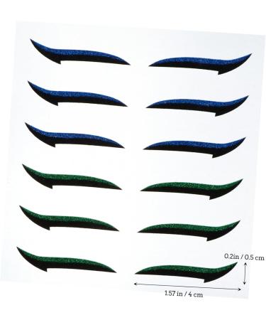 Gogogmee 36 Pairs Glitter Eyeliner Adhesive Eyelid Strips Double Eyelid Strips Double-sided Tape Sticker - Buy Online on SooperMarket.com