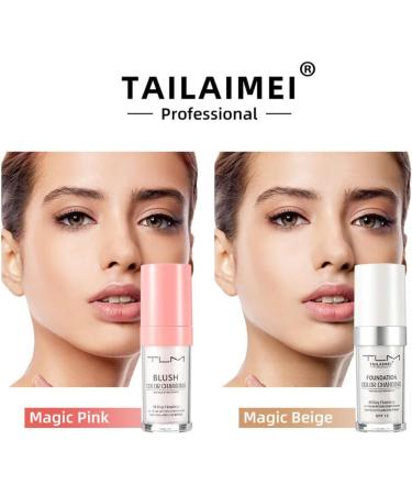 twcrvil Smooth And Silky Liquid Foundation Long-lasting Makeup Covers Imperfections Warm Powder Blusher Liquid Foundation - Buy Online on SooperMarket.com
