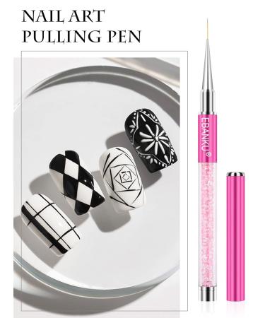 Ebanku 5-Part Nail Gel Brush Set | UV Gel & Acrylic Fingernails | Perfect for Nail Art Painting & Design | Nail Accessories for Manicure & Pedicure - Buy Online on SooperMarket.com