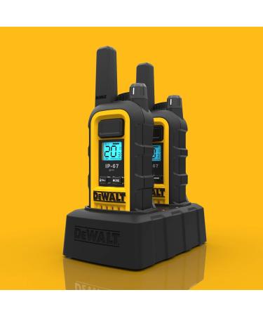 DEWALT DXFRS300 Heavy Duty Walkie Talkies - Waterproof, Shock Resistant, Long Range, Rechargeable Two-Way Radio (2 Pack) - Buy Online on SooperMarket.com