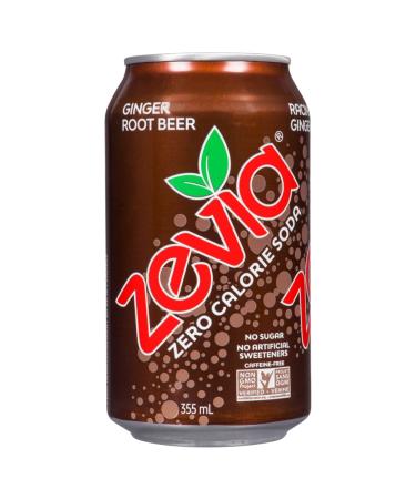 Zevia Ginger Root Beer zevia Zero calorie soda 24x355ml