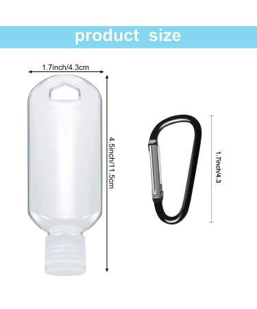 VHOPMORE 8 Pcs Travel Size Hand Sanitizer Bottles with Keychain Holder - 2 oz Leakproof Refillable Squeeze Containers for Backpack - Buy Online on SooperMarket.com
