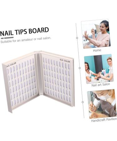 WOFASHPURET Nail Art Fake Nail Showing Board Presentation Board Nail Art Display Tips Manicure Showing Board Nail Color Chart Display Nail Rest Stand Paper Glue Bracket - Buy Online on SooperMarket.com