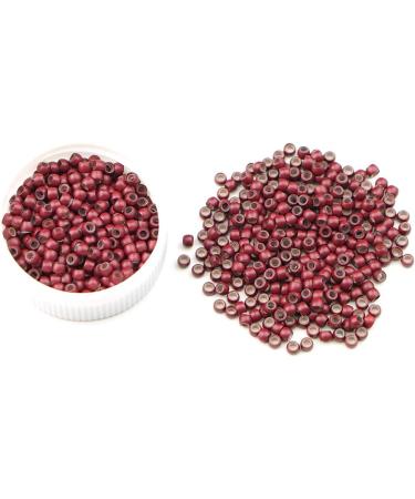 KOCONI 1000Pcs Nano Rings Silicone Lined 3mm Hair Extension Beads - Burgundy #15 - 1000 PCS - Buy Online on SooperMarket.com