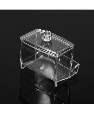 Q Tips Cotton Swab Holder | Acrylic Organizer for Cotton Pads & Makeup - Ideal Pharmacy & Bathroom Solution - Buy Online on SooperMarket.com