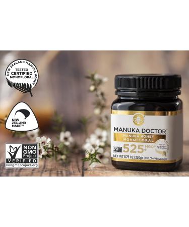 Manuka Doctor Monofloral MGO 525+ Manuka Honey 8.75 oz (250g) - Pure & Natural - Buy Online on SooperMarket.com