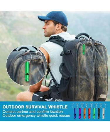21-Piece Aluminum Alloy Sports Whistle Set | Emergency Keychain Whistles for Camping Hiking & Boating | Durable Survival Signal Whistles - Buy Online on SooperMarket.com