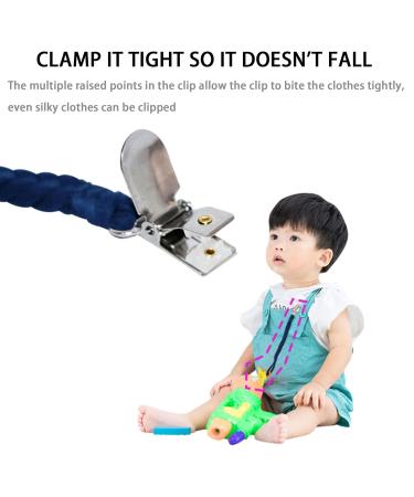 DKDDSSS 4PCS Pacifier Chain - Cotton Pacifier Strap & Clip for Boys & Girls | Secure & Stylish Baby Essentials - Buy Online on SooperMarket.com