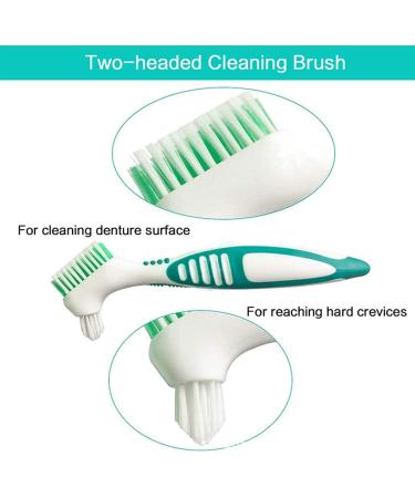 4pcs Denture Cleaning Brush Denture Brush Double-Sided Denture Cleaner with Ergonomic Handle Fashion - Buy Online on SooperMarket.com
