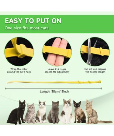 Cat Repellent Treatment Adjustable Cat Repellent Collars Natural Protection Repellent Collar for Cats Water Resistant Repellent Collar for Cats Small-Medium-Large Yellow 2pack - Buy Online on SooperMarket.com
