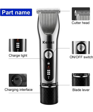 KEMEI Hair Clippers for Men Adjustable Blade Cordless Clipper Professional Barber Clippers Electric Clippers for Hair Cutting USB Rechargeable Wireless Haircut Clippers km-v310 - Buy Online on SooperMarket.com