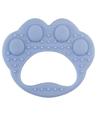 Aznever silicone-baby bite ring toddler bite ring montessori toy toddler tooth forces Cute baby bite rings-silicone bite ring anti-drop-jet bite rings for birthday Christmas and blue