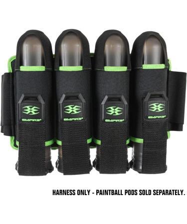 Empire Omega Paintball 4 Pod Harness Hook & Loop Strap Pack - Black/Lime Color Option - Buy Online on SooperMarket.com
