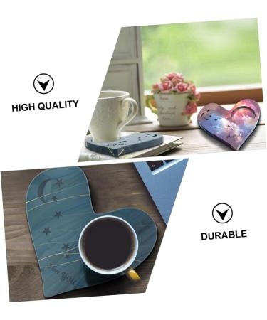 STOBOK 2pcs Coaster Mold Silicone Molds Moon Star Tray Resin Molds Simple Diy Mold Epoxy Resin Heart-shaped Whitex2pcs 13.6X13CMx2pcs - Buy Online on SooperMarket.com