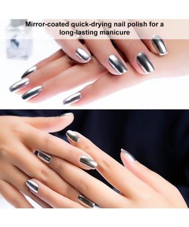 Mirror Nail Polish Long Lasting Metallic Nail Varnish 6ml Quick Drying Gel Polish Metallic Gel Nail Varnish - Buy Online on SooperMarket.com