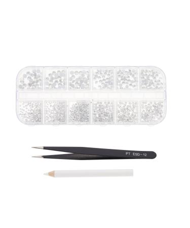 EXCEART 1 Set Makeup Rhinestone Rhinestones Nail Accessories Manicure Tools Nail Patches Diy Manicure Supply Nail Jewelry Decor Manicure Decors White Wooden Rhinestone Nails Acrylic 3d 12.5X0.8cm White