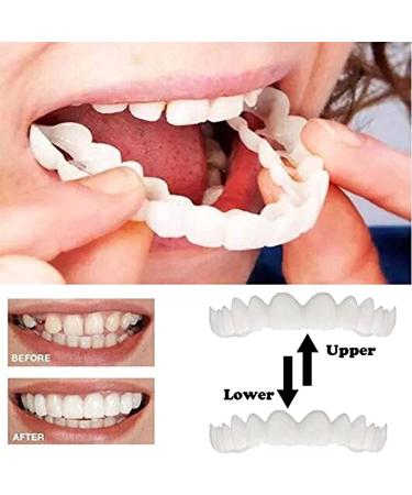 Xindinuo Snap-On Veneer Teeth - 2 Pairs | Instant Dentures for Men & Women for Confident Smile - Buy Online on SooperMarket.com