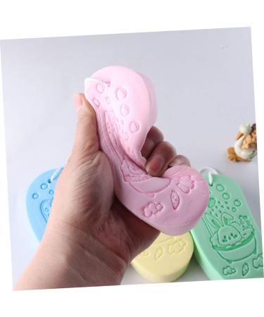 Healeved 4pcs Bath Sponge Set - Portable Baby Body Scrubber & Shower Tool - Child Household Bath Accessory - Sponge Brush 13x7cm - Buy Online on SooperMarket.com