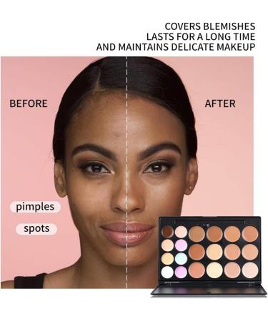 Joyeee Cream Contour Palette 20 Colors Concealer & Colour Corrector Kit with 11 Bamboo Makeup Brushes - 1.00g - Buy Online on SooperMarket.com
