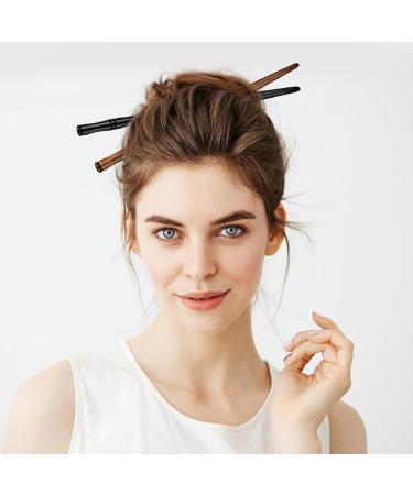 DHWEKU 2 Pieces Wooden Hair Chopsticks Bamboo Hair Chopsticks Hair Sticks for Women Wooden Hair Pins Hair Bun Sticks for Hair Bun - Buy Online on SooperMarket.com