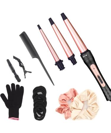 JAETON Hair Curling Wand Iron Conical Curling Iron Set Interchangeable Ceramic Barrel Hair Curler Set for Short & Long Hair (Small 3 Tubes) - Buy Online on SooperMarket.com