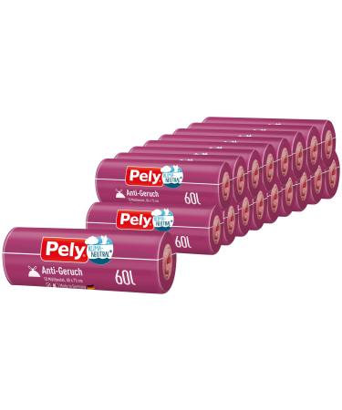 Pely drawstring garbage bag anti-odor 60 liters - climate neutralized through compensation value pack 17 x 10 pieces