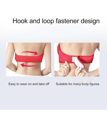 HOHXFYP USB Breast Massager Cotton Electric Vibration Breast Enlargement Bra Wearable Bust Lift Enhancer Machine Shoulder Strap Included Red - Buy Online on SooperMarket.com
