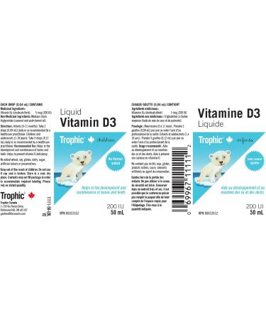Trophic Vitamin D3 (Liquid) Kids 50ml - Buy Online on SooperMarket.com