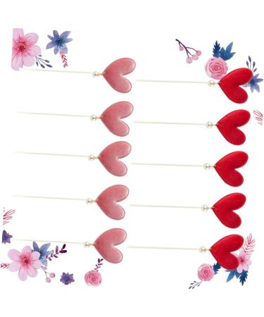 Warmhm 10pcs Valentines Day Food Picks Engagement Cake Toppers Valentine Day Food Picks Christmas Cupcake Topper Proposal Cake Toppers Valentine Day Party Supplies Heart Love Fruit Baby - Buy Online on SooperMarket.com