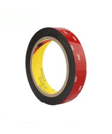 Double Sided Tape  Heavy Duty Mounting Tape  Waterproof Very High Bond Foam Tape  for Indoor Outdoor Car LED Strip Lights  and Home Office Decor (Black 1/2 in x 15.6ft)  Made of 3M Tape 1/2in * 15.6ft