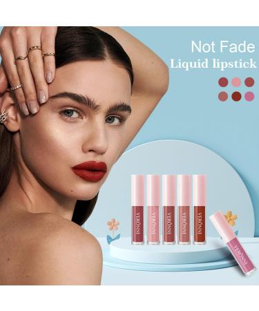6Pcs Matte Liquid Lipstick Set - Long-Lasting Waterproof Non-Stick Cup Lip Gloss for Women | International Shipping Available - Buy Online on SooperMarket.com