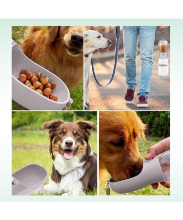 Mydaisy 550ml Spiral Drinking Bottle for Dogs & Cats - On-the-Go Pet Accessories with 100g Feed Container - Large Capacity Ideal for Puppies & Kittens - White - Buy Online on SooperMarket.com