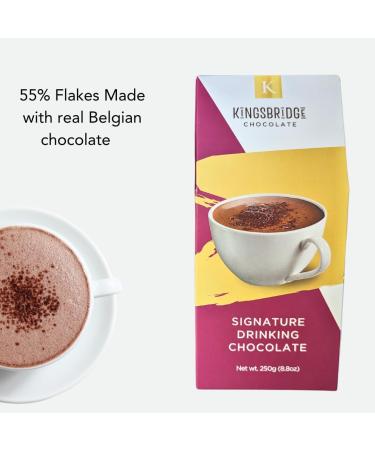 Kingsbridge 55% Dark Belgian Chocolate Luxury Hot Chocolate Flakes | 250g Dark Chocolate 1 Pack - Buy Online on SooperMarket.com