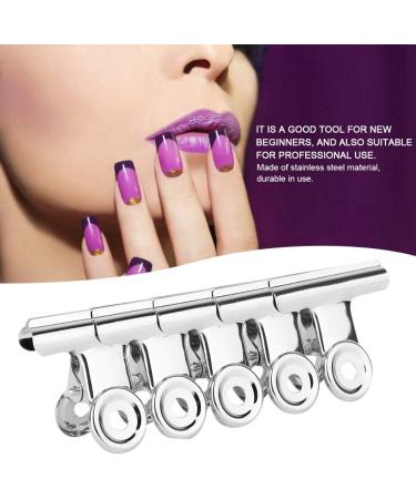 5 Pieces Stainless Steel Silver C Curve Nail Extension Clips Multifunctional Nail Art Accessories C Curve Nail Clippers - Buy Online on SooperMarket.com