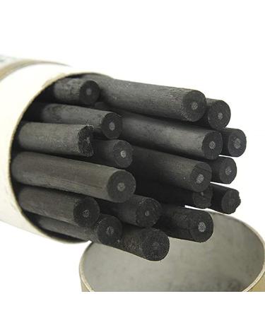 XHBTS Vine Charcoal  Soft  Black 25 Charcoal Sticks for Drawing  Sketching  and Fine Art  Willow Sketch Charcoal Pencils for Drawing (3-5mm(25pcs))