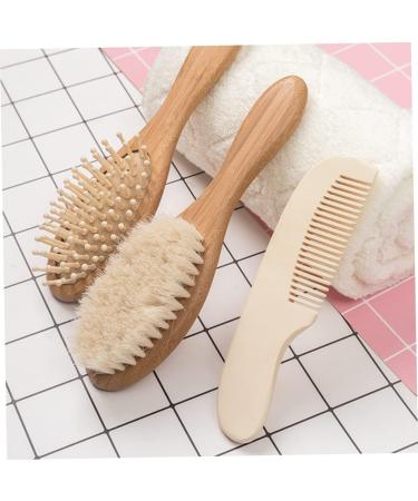 Healeved Wood Tools Scalp Massager Brush Set for Babies - Gentle Massage and Detangling Hairbrush - Buy Online on SooperMarket.com
