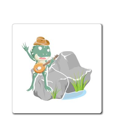 Hilarious Frog Wearing Cowboys Boots Lover Banjo Enthusiast Humorous Countryside Cowboy Amphibian Ecosystem Magnets 4" 4"