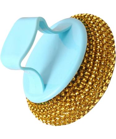 Pots Metal Sponges Easy to Use Durable Practical Stainless Steel Wire Ball with Handle for Kitchen (Gold) - Buy Online on SooperMarket.com