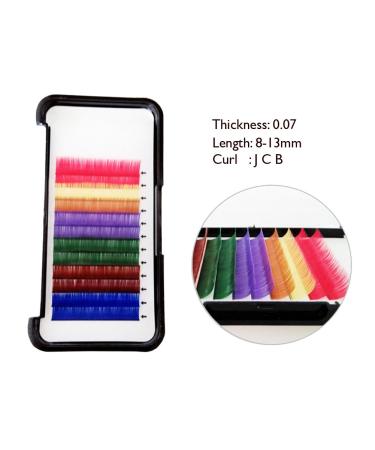 Bodemrincer 8-20mm Mixed Tray False Eyelashes - Rainbow Colored Individual Eyelash Extension (15mm) - Buy Online on SooperMarket.com