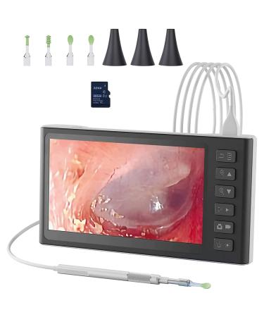 Ear Wax Removal Tool Camera with 7 Inch IPS Screen Ear Endoscope Wax Removal Tool with 6 Led Lights Ear Otoscope Cleaner Easy to Use and Can Take Pictures and Videos