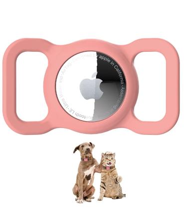 LiZHi Case Compatible for Air Tag Airtag Dog Collar GPS Tracking Dog Cat Pet Loop Airtags Accessories Protective Anti-Scratch Anti-Lost Cover Compatible with Air Tag Holder (pink)