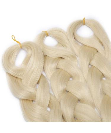 Tess 41 Jumbo Braids Extensions - Synthetic Crochet Hair 3PCs 165g - Light Blonde #613 - 100cm Braiding Hair - Buy Online on SooperMarket.com