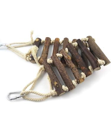 inherited Wood Climbing Ladder Toy Naturals Rope Ladder Bird Toy Wooden Hamster Ladder Flexible Bridge Swing Ladder for Parrots Pet Training for Bird Parrot Budgie Parakeet Cockatiel Macaw - Buy Online on SooperMarket.com